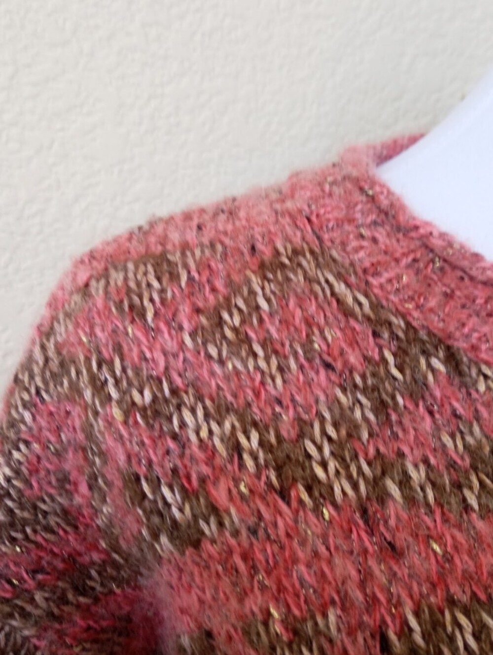 Sundance pink multi-texture sweater in a soft blended knit - Picture 5 of 8